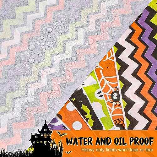 Halloween Theme 240 Sheets Wax Paper Sheets - Food Basket Liners & Wraps, 12x12 Inch