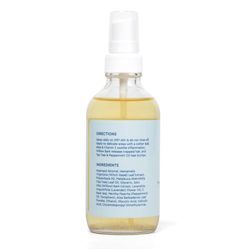LOLLYBAT Ingrown Hair Treatment Spray 4 oz | Prevent &Treat Razor Burn, Ingrown Hairs, Hair Bumps, Bikini Bumps | Post-Wax Exfoliant for Women, Men & Teens | Natural Ingredients | Made in USA