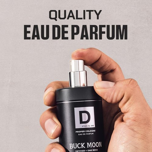 Duke Cannon Proper Cologne Buck Moon - Men's Eau de Parfum with Lime & Vetiver | Warm, Earthy, Long-Lasting | 1.7 fl oz
