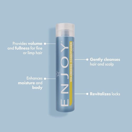 **Enjoy Volumizing Conditioner - Lightweight Moisture & Body for Fine Hair, pH 4.5–5.5, 10.1 Fl Oz**