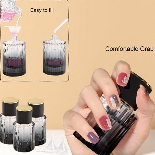 PLINNILUY 3 Pcs 30ml/1oz Empty Perfume Spray Bottles, Refillable Perfume Spray Bottles, Glass Fine Mist Atomizers, Gradient Color Travel Fragrance Containers for Perfume and Cologne(C)