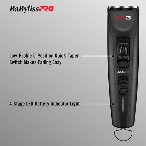 BaBylissPRO FX3 Barberology Collection - Professional Hair Clippers & Trimmers Set