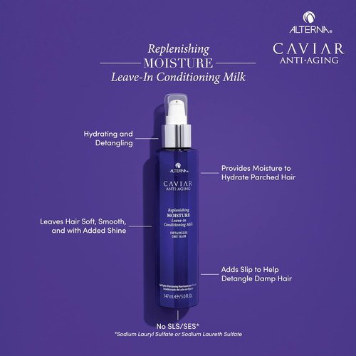 Alterna Haircare CAVIAR Leave-In Conditioning Milk - Anti-Aging Moisture for Dry Hair, 5 Fl Oz | Sulfate & Paraben Free