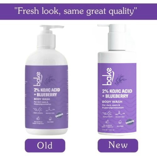 BAKE 2% Kojic Acid Body Wash for Pigmentation & Tan Removal with Glycolic Acid & Alpha Arbutin | For Dark Knees & Elbows | Dark Spots & Sun Damage | 250ml