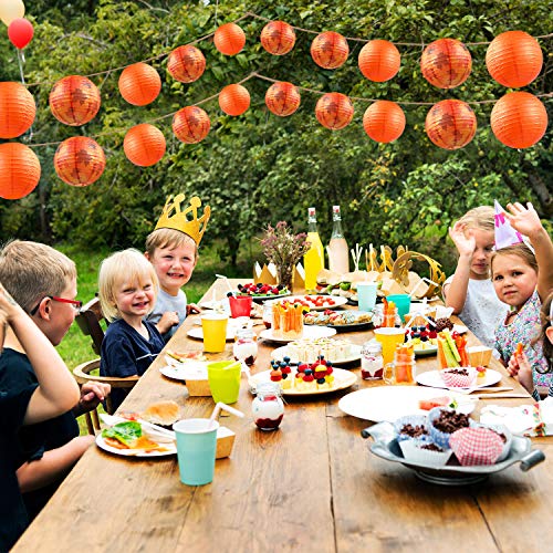 Fall Paper Lanterns Maple Leaf Orange Party Decorations - Pack of 2 - CA2636