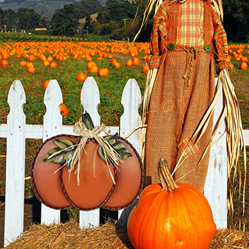 Wood Pumpkin Welcome Sign Fall Decor Hanging Front Door Sign - Pumpkin Sign B