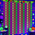 Glow in the Dark Halloween Spider Fringe Curtains - Party Decorations