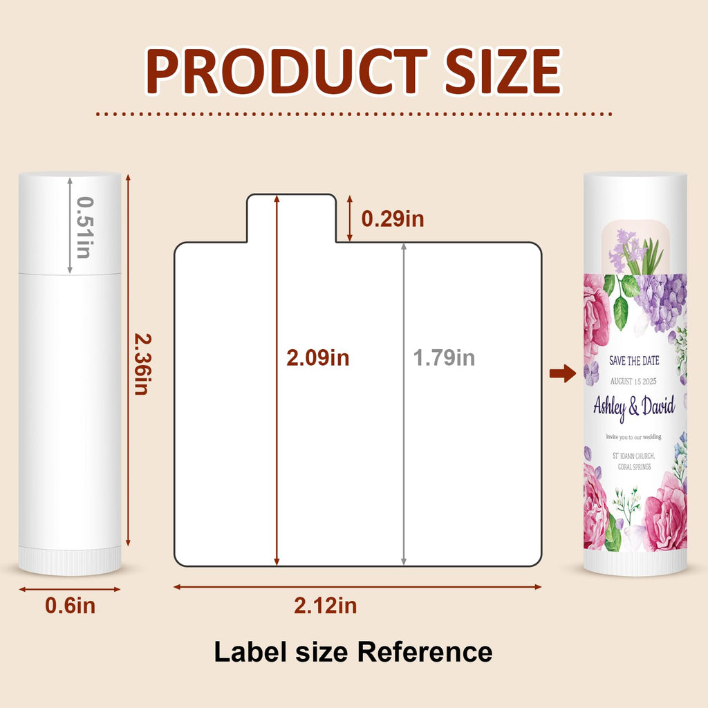 VISRIE 240 Pack Lip Balm Unlabeled, Natural Lip Balm Bulk Blank Tube, Personalized Lip Balms for Party Favors Adults and Bridal Shower Favors or Baby Shower Gifts-5 Flavors