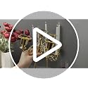 Gold 3-Piece 5-Arm Metal Candelabra - 10.24 Inch Tall Elegant Candle Holders