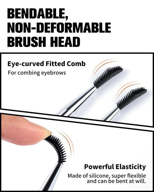 EIGSHOW Dual-Ended Precision Eyebrow Brush & Comb - Professional Eye Makeup Tool for Perfect Brows & Liner