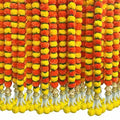 Artificial Marigold Garland 5 Pack - Yellow, Orange, Green Indian Decor