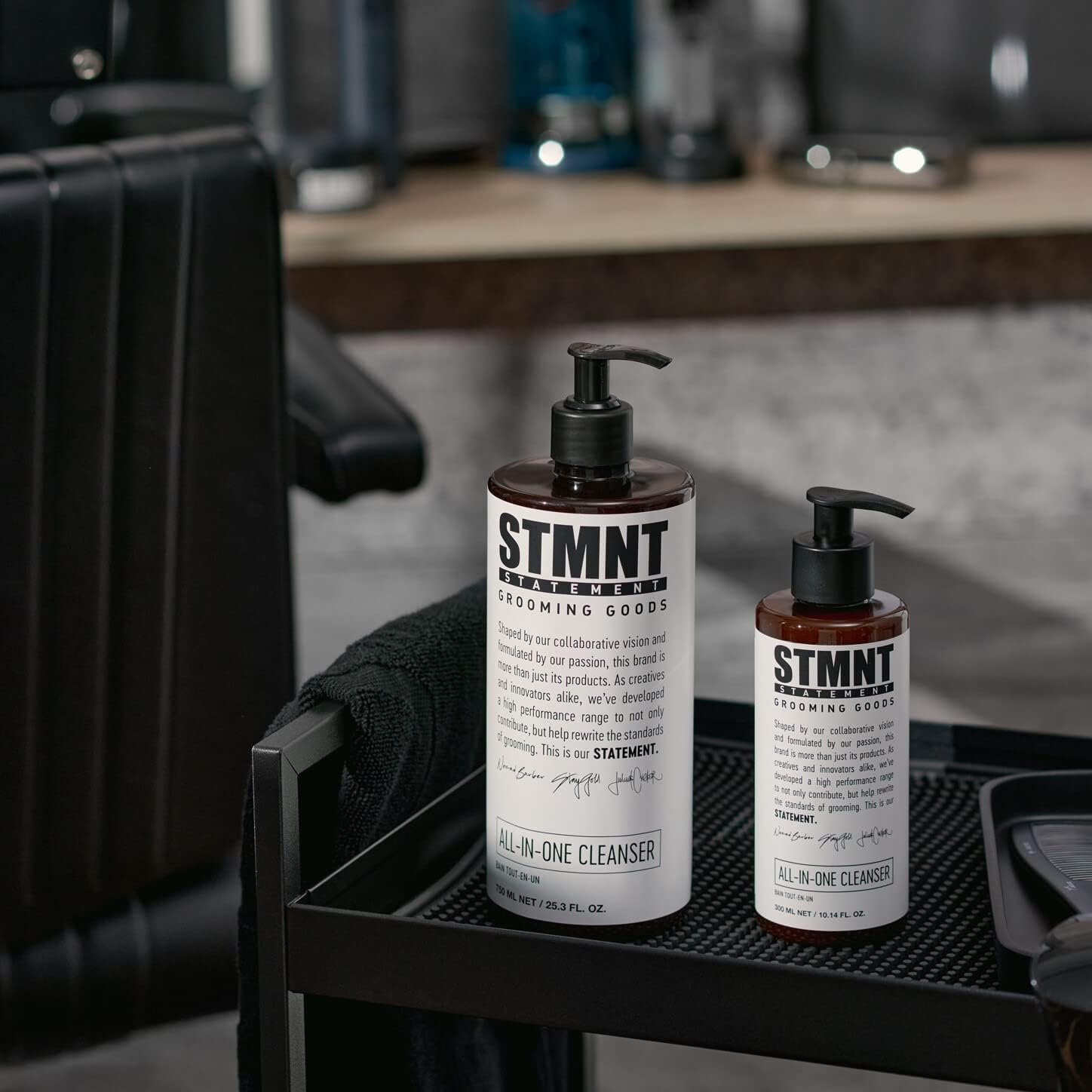 STMNT Grooming Goods Daily Cleanser - All-In-One Formula with Activated Charcoal & Menthol, Sulfate-Free