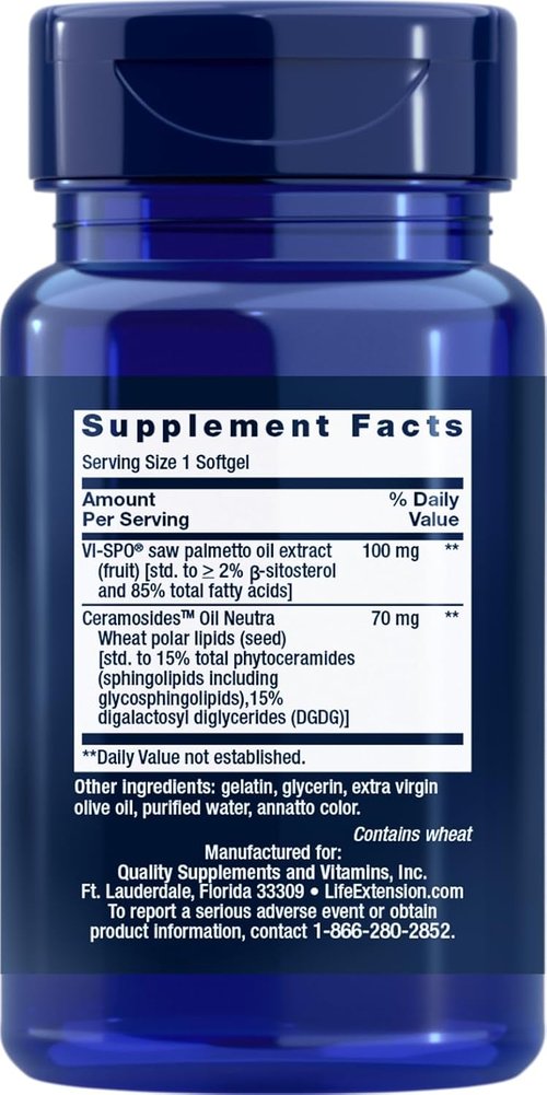Life Extension Hair Growth Supplement for Women - Boost Fullness & Density with Ceramosides™ | 30 Gluten-Free Softgels