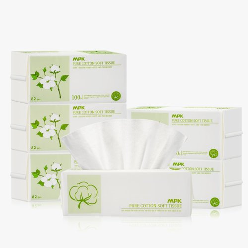 MPK Disposable Face Towel - 100% Cotton Tissues, Unscented Facial Wash Cloth for Sensitive Skin, Super Soft & Thick Facial Towels, Makeup Remover Dry Wipes, 492 Count