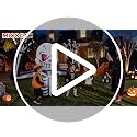 White Skeleton Halloween Inflatable - 6FT Outdoor Yard Decor with Red Eyes & LED Lights