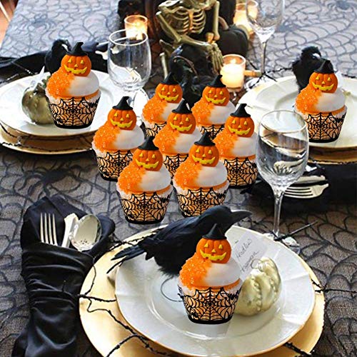 Halloween Spiderweb Cupcake Wrappers - Laser Cut Paper Liners - 50 Pack - Variation A