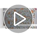 24x24 Inch Handmade Block Print Cotton Linen Throw Pillow Cover - Dark Blue