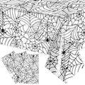 Halloween Spider Web Tablecloth 3 Pack - White Waterproof 54x108 Inch Decorations