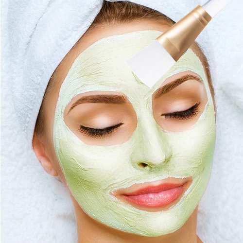 Tegelrying Facial Mask Brush,6 Pieces Soft Face Brushes Mud Mask Applicator Clear Handle for Applying Sleeping Mask,DIY Clay Mask,Body Lotion,Eye Peel Women Girls Makeup Tools,Gold and White