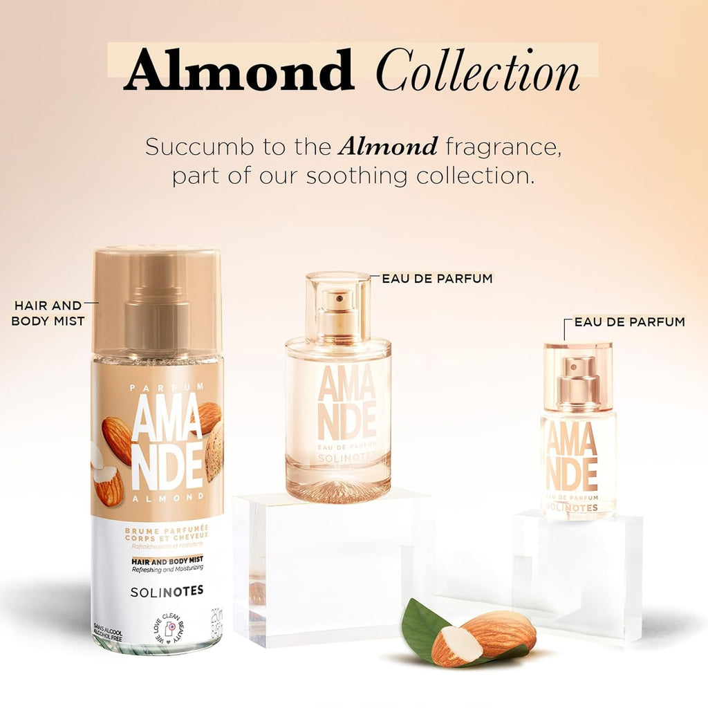 Solinotes Almond Perfume - Unisex Floral Eau De Parfum, 1.7 Fl Oz | Vegan & Cruelty-Free, Made in France