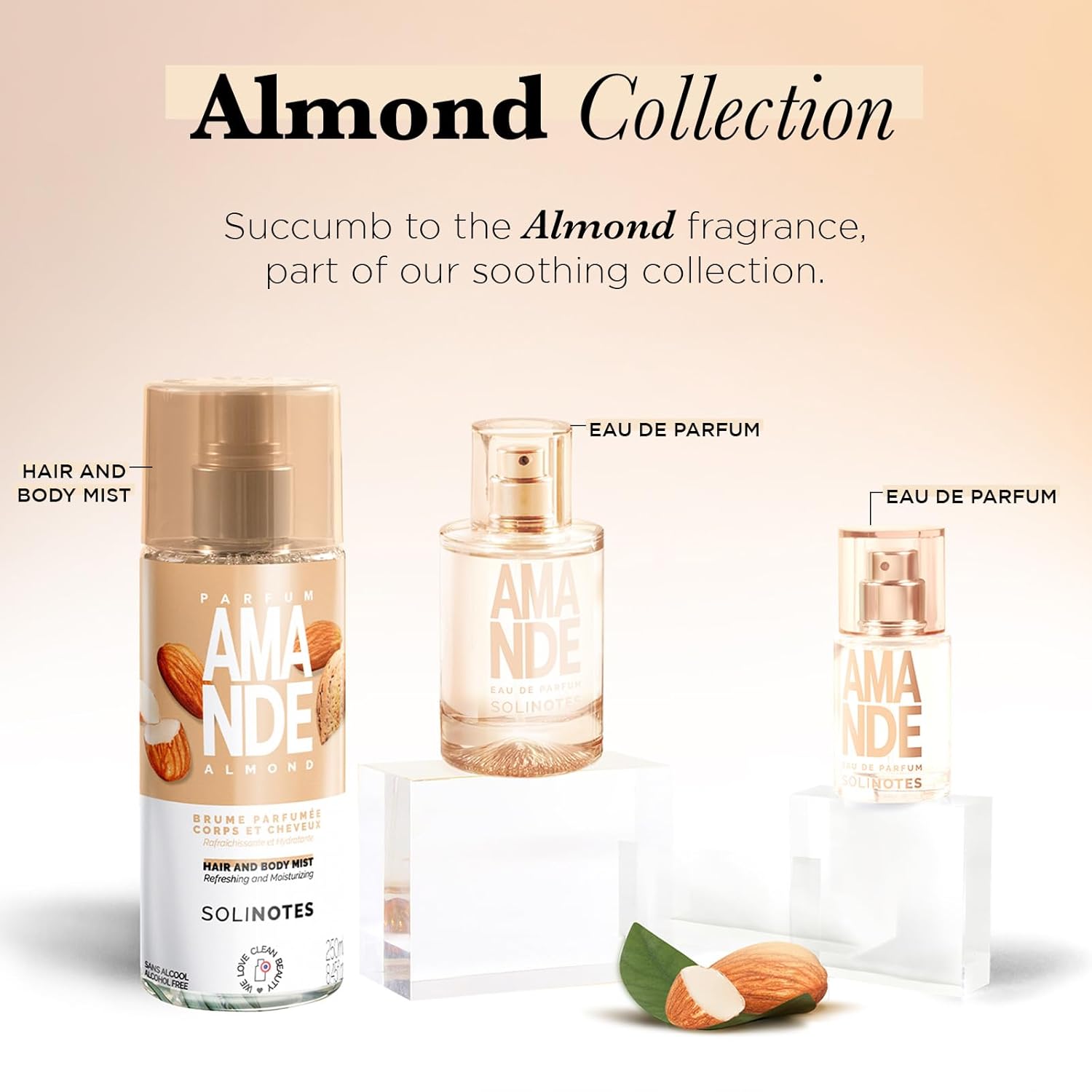 Solinotes Almond Perfume - Unisex Floral Eau De Parfum, 1.7 Fl Oz | Vegan & Cruelty-Free, Made in France