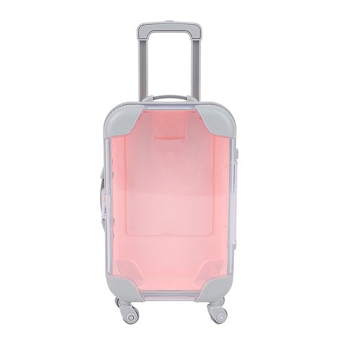 Kiyza False Eyelash Storage Box, Portable Travel Organizer Mini Luggage False Eyelash Tray Makeup Tool (PINK)