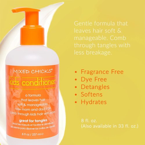 Mixed Chicks Kids Conditioner - Gentle Formula with Safflower Seed Oil for Soft, Manageable Hair | 8 fl. oz.