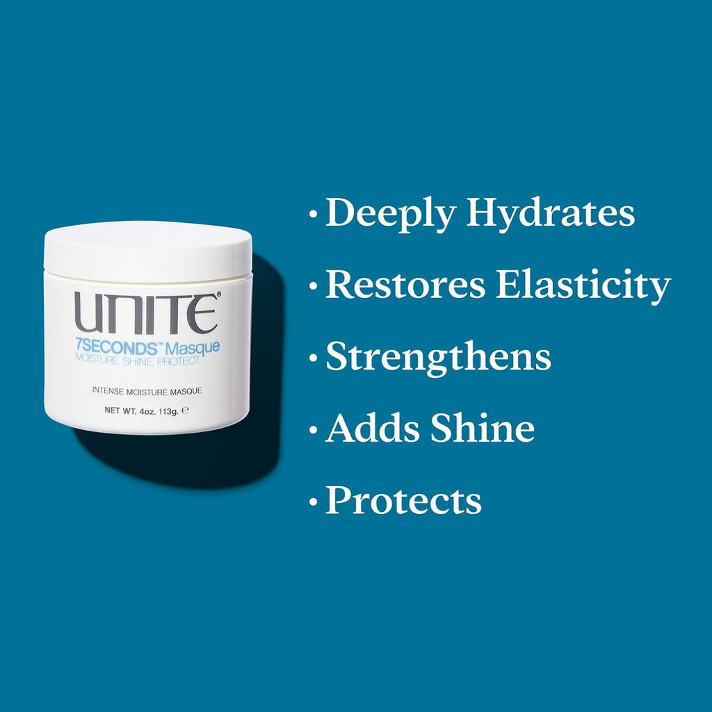 UNITE Hair – 7SECONDS Masque – Deep Conditioning Treatment for Elasticity & Shine – 4 Fl Oz