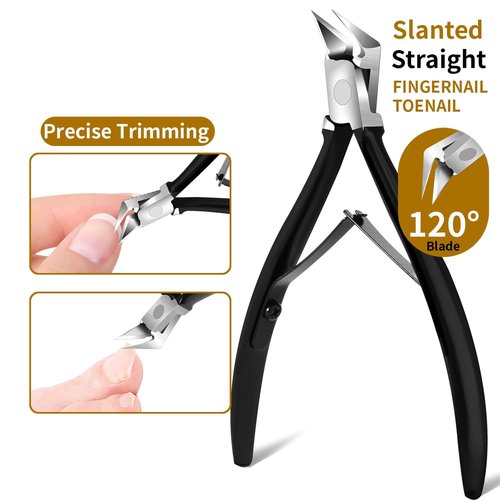 EBEWANLI Ingrown Toenail Removal Kit, 6PCS Stainless Steel Toe Nail Kit, Straight Edge Oblique and Curved Slanted Nail Clippers Cutters for Ingrown Nails, Professional Pedicure Tool at Home