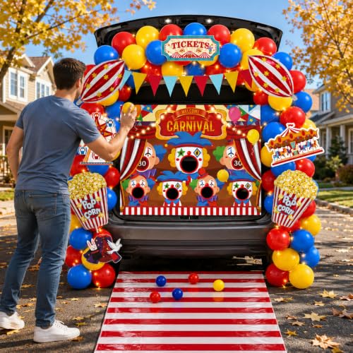 Halloween Circus Trunk or Treat Car Decorations Kit for Outdoor Party
