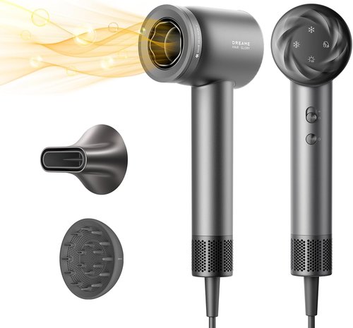 Dreame Glory Mix High-Speed Hair Dryer - Dual Voltage, 3 Magnetic Nozzles, Customized Fragrant Drying, Lightweight Black