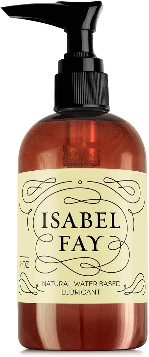 Isabel Fay Natural Water-Based Personal Lubricant - Paraben & Glycerin Free for Sensitive Skin | 8 oz