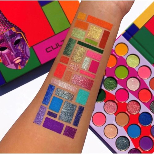 Juvia's Place Culture Palette - Vibrant Yellow, Green, Pink, Purple & Orange Shades | 30 Pigmented Eye Shadows