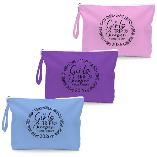 Fokongna 3PCS Girls Trip Gifts Wet Bag Wet Dry Bag Beach Bags Favors, for Swimsuit Toiletry Travel Essentials For Women, Beach Travel Gym for Swimsuit Dirty Diaper Bags
