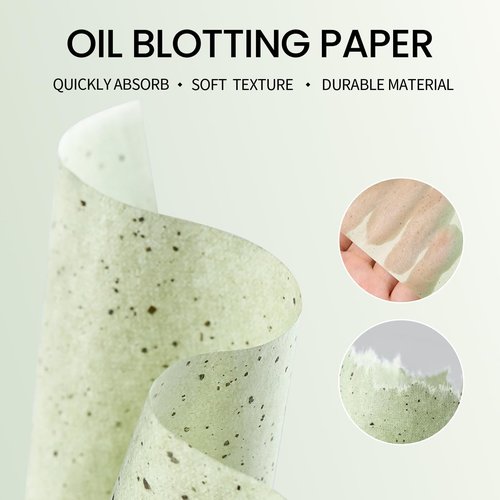 Erinde Oil Blotting Sheets for Face with Mirror and Puff, 300 Sheets Oil Blotting Paper for Oily Skin, Face Oil Absorbing Sheet, Natural Oil Control Film, Absorb Excess Oil, Makeup Friendly