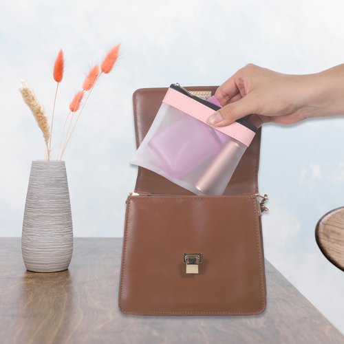4 Pcs Clear Mini Makeup Zipper Pouch, 4.9x4.5inch Small Waterproof Zipper Cosmetic Bag Travel Pouches for Coin Purse Women Aesthetic Stuff Organizing Daily Toiletries Travel Office Supplies
