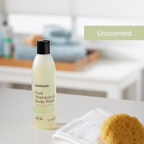 McKesson Pure Shampoo & Body Wash - Sulfate & Paraben Free, Unscented, 8 oz | Gentle Cleansing Formula