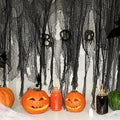 200 x 59 Inch Black Creepy Halloween Cloth - Large Spooky Decoration for Parties