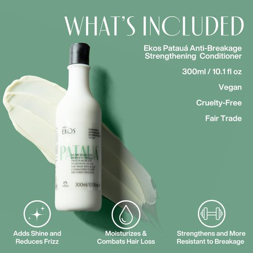 Natura Ekos Patauá Hair Conditioner - Anti-Breakage & Strengthening - Vegan Formula - 10.1 fl oz (300ml)
