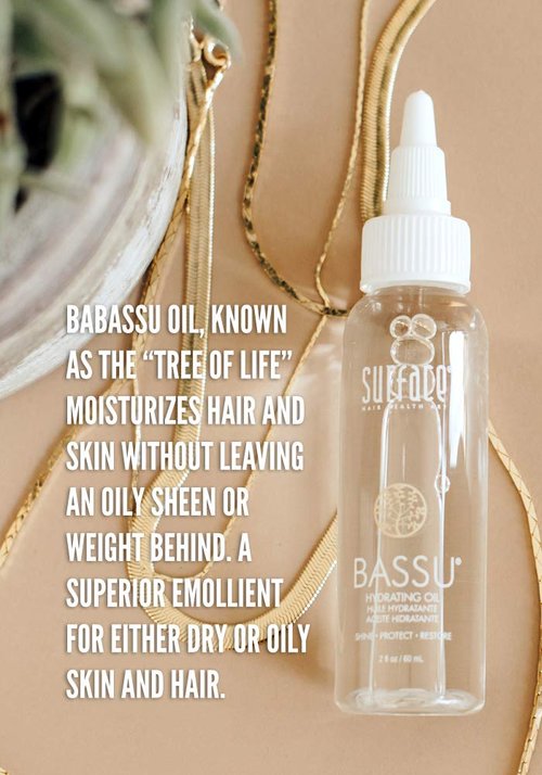 SURFACE Hair - Bassu Moisture Hydrating Oil - Restore & Soften Hair - 8 Fl Oz
