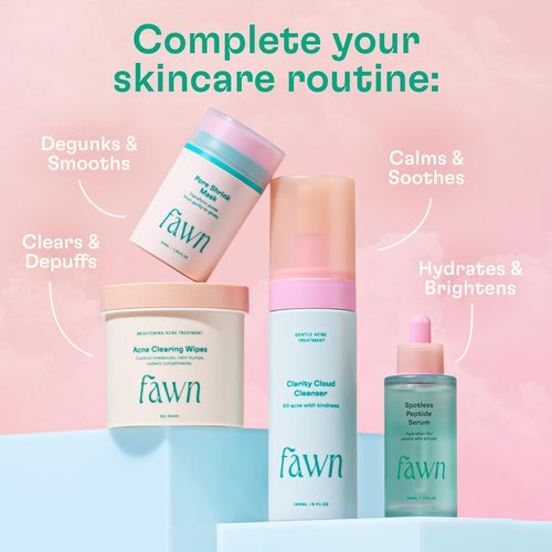 Fawn Clarity Cloud Cleanser - Vegan Facial Cleanser with Glycolic Acid & Tea Tree Oil | 5 Fl Oz