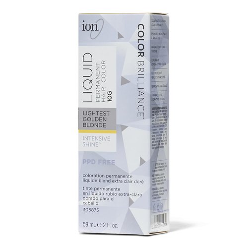 Ion 10G Golden Blonde Permanent Liquid Hair Color - Lightest Shade for Vibrant Results