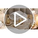 Gold Combination Tea Light Candle Holders with Butterfly Pattern Set of 12 - Wedding & Party Decor