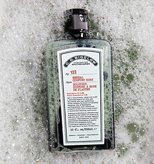 C.O. Bigelow Herbal Comfort Soak, Aromatherapy Bath Soak for Discomfort, Relaxation & Tired Muscles with Essential Oils, Eucalyptus, Peppermint, Echinacea, 10 fl oz
