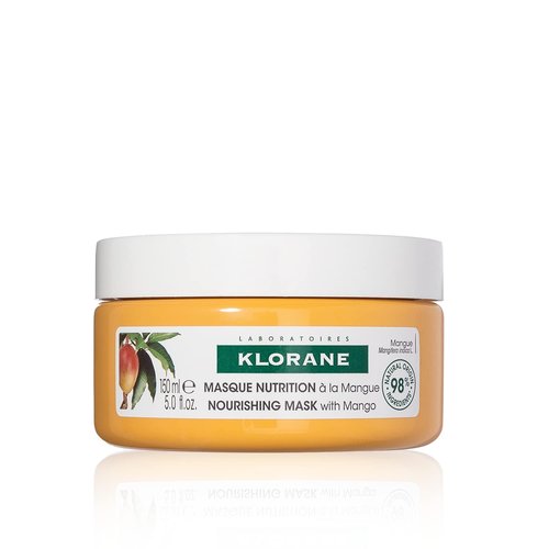 Klorane Nourishing 2-in-1 Mango Mask - Deep Conditioning Overnight Treatment for Dry Hair | 5 fl. oz.