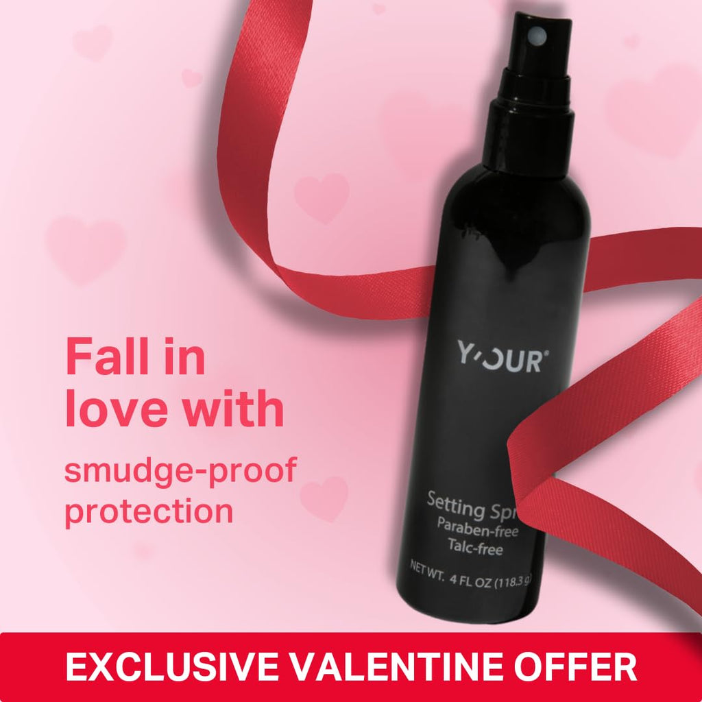 Y'OUR Silk Setting Spray: 16HR+ Makeup Lock | Smudge, Transfer & Water Proof | 2-in-1 Calming Mist with Vitamin E | Ultra Fine Mist | Alcohol-Free, Paraben-Free, Valentine's Day Gifts for Her