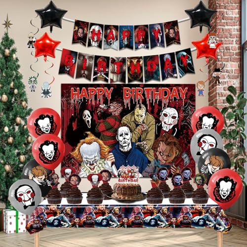 Halloween Party Decorations Kit 38 Pieces Spooky Birthday Celebration Set