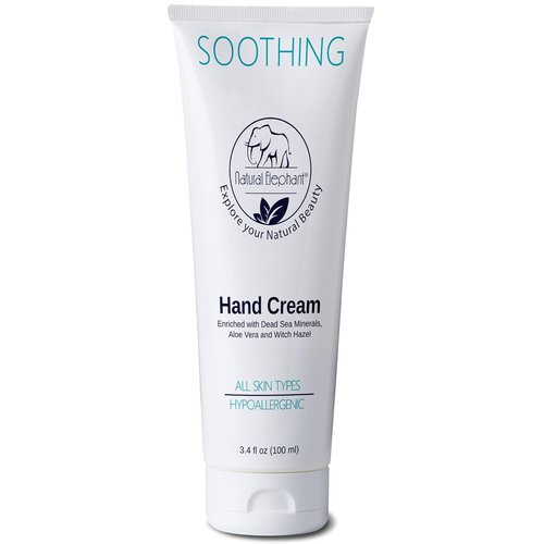 Natural Elephant Dead Sea Hand Cream - Soothing Formula with Minerals | 3.4 fl oz (Pack of 3)
