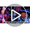 Magic Halloween Cauldron Decor with Floating Potion, Fog & Lights - 1 Pc