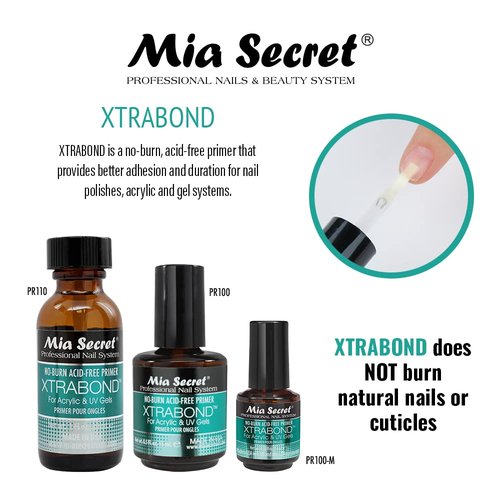 Mia Secret Nail Prep Dehydrator & XtraBond Acid-Free Primer - pH Balanced 0.5 oz